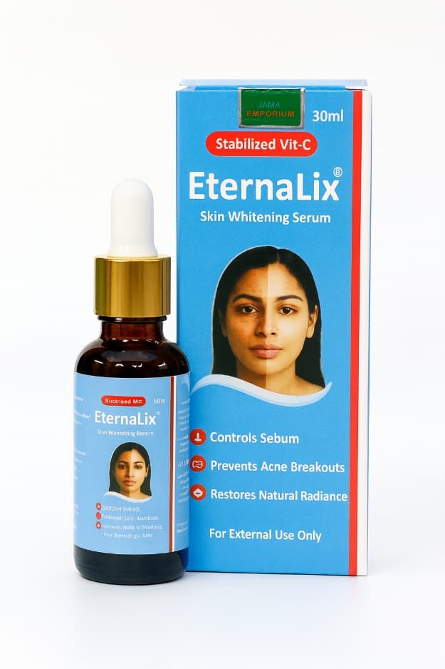 Eternalix Vitamin C Brightening Serum 30ml — glowing radiant skin formula, Pakistan COD