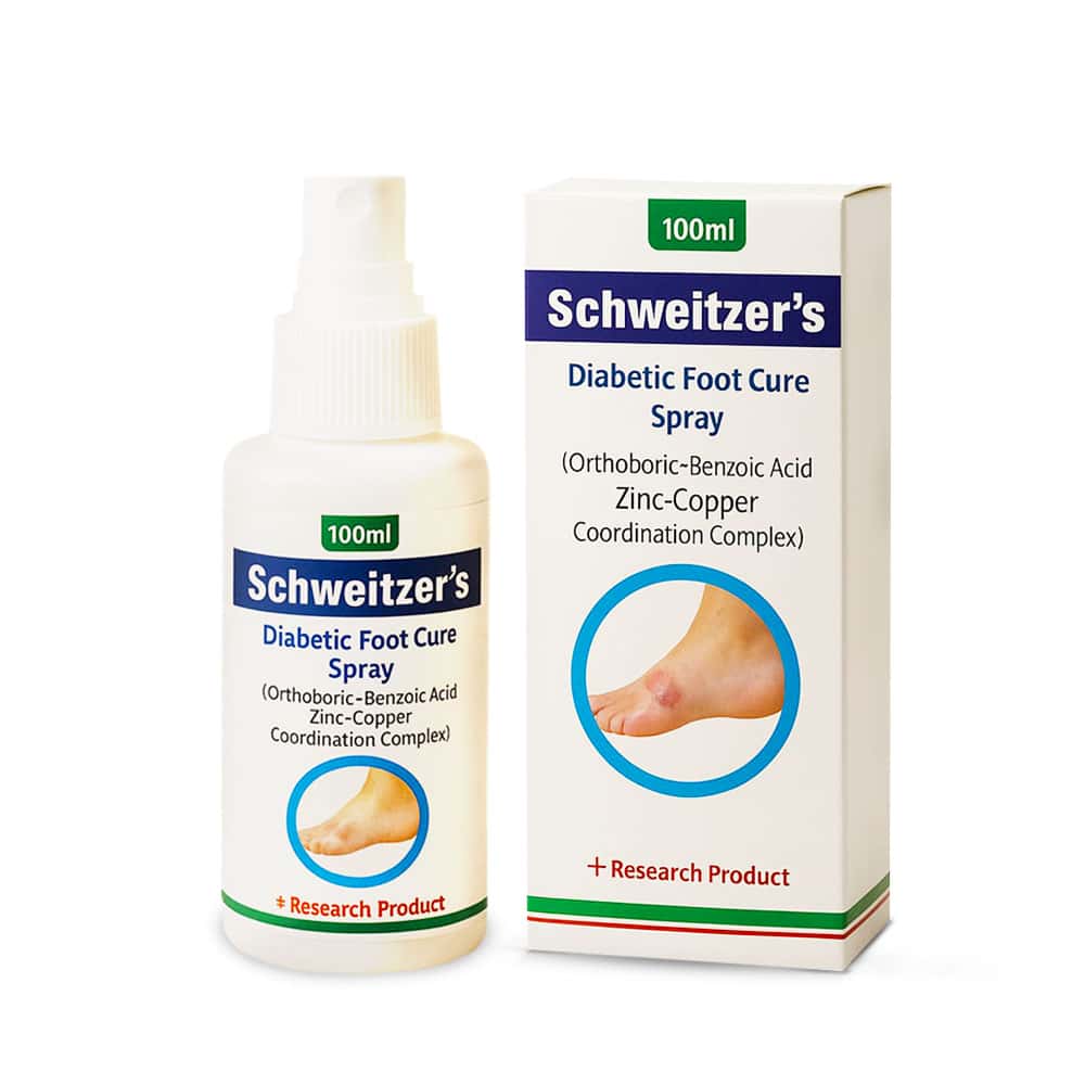 Schweitzer's Diabetic Foot Cure Spray 100ml — heals dry cracked skin for diabetic foot care Pakistan
